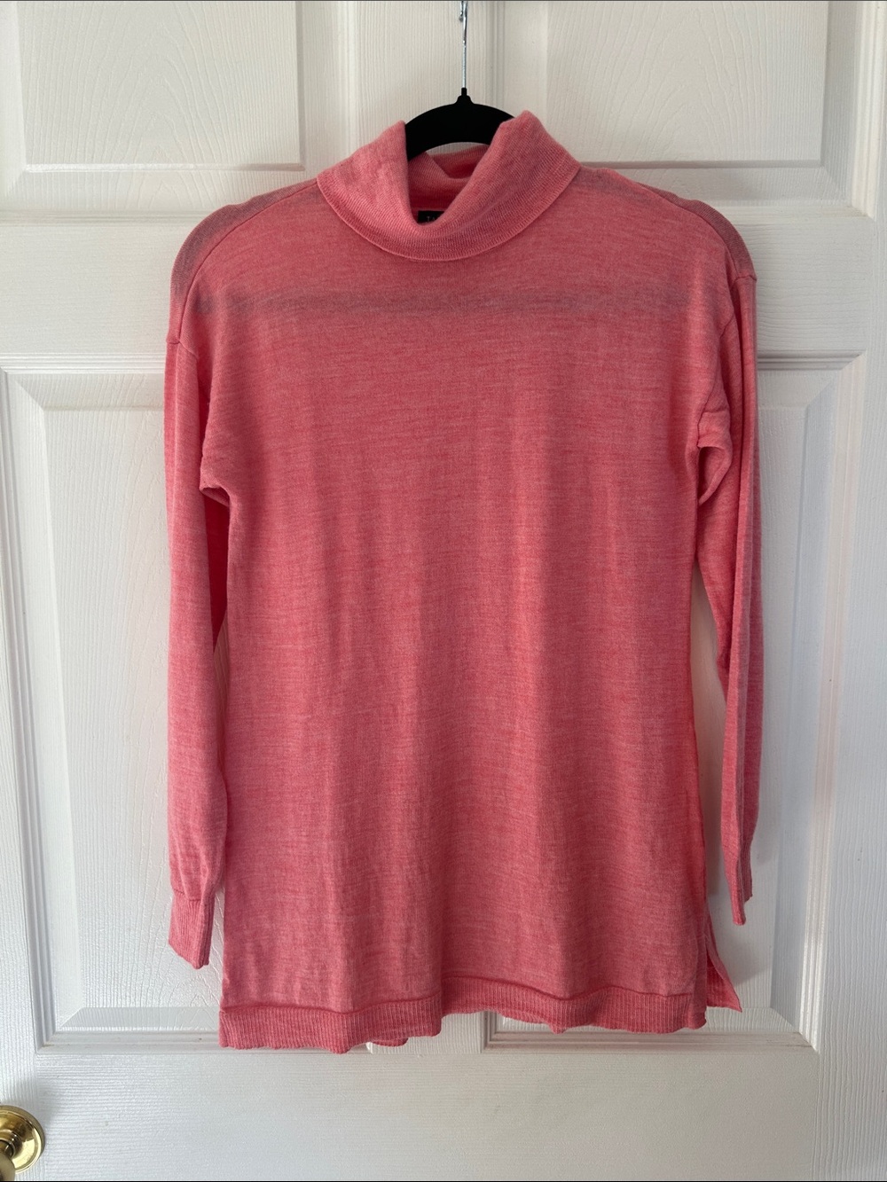Talbots Coral Pink Cowl Neck Sweater